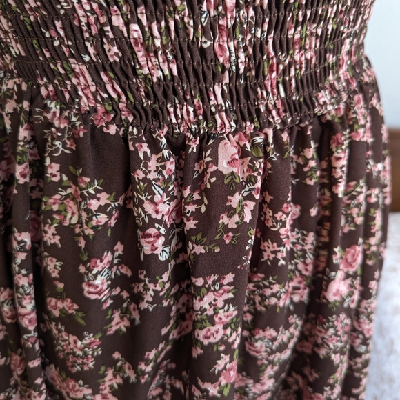 NWOT Off Shoulder Floral Maxi Dress Spring Cottagecore Festival Boho Western XS - Picture 9 of 16